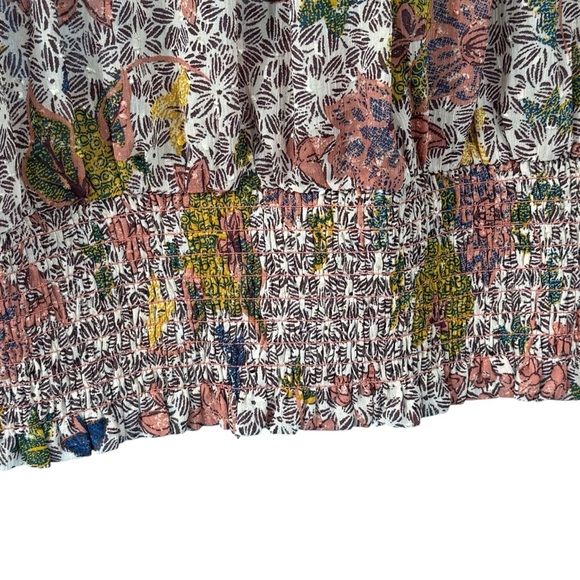 Rachel Zoe Pink and Purple Blouse with Mandarin Collar and Ruched Sleeves - Picture 4 of 7